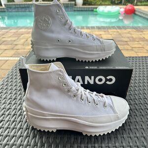 Converse Run Star Hike High Men's Shoes Triple White 170777C Size 9.5